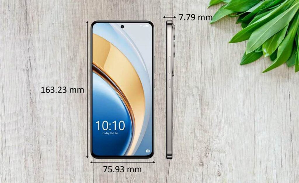 vivo v40 lite 5g dimensions in cm