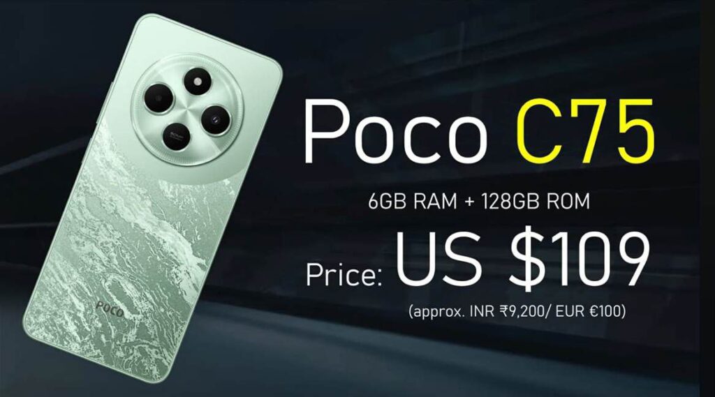 poco c75 price in india 6 128